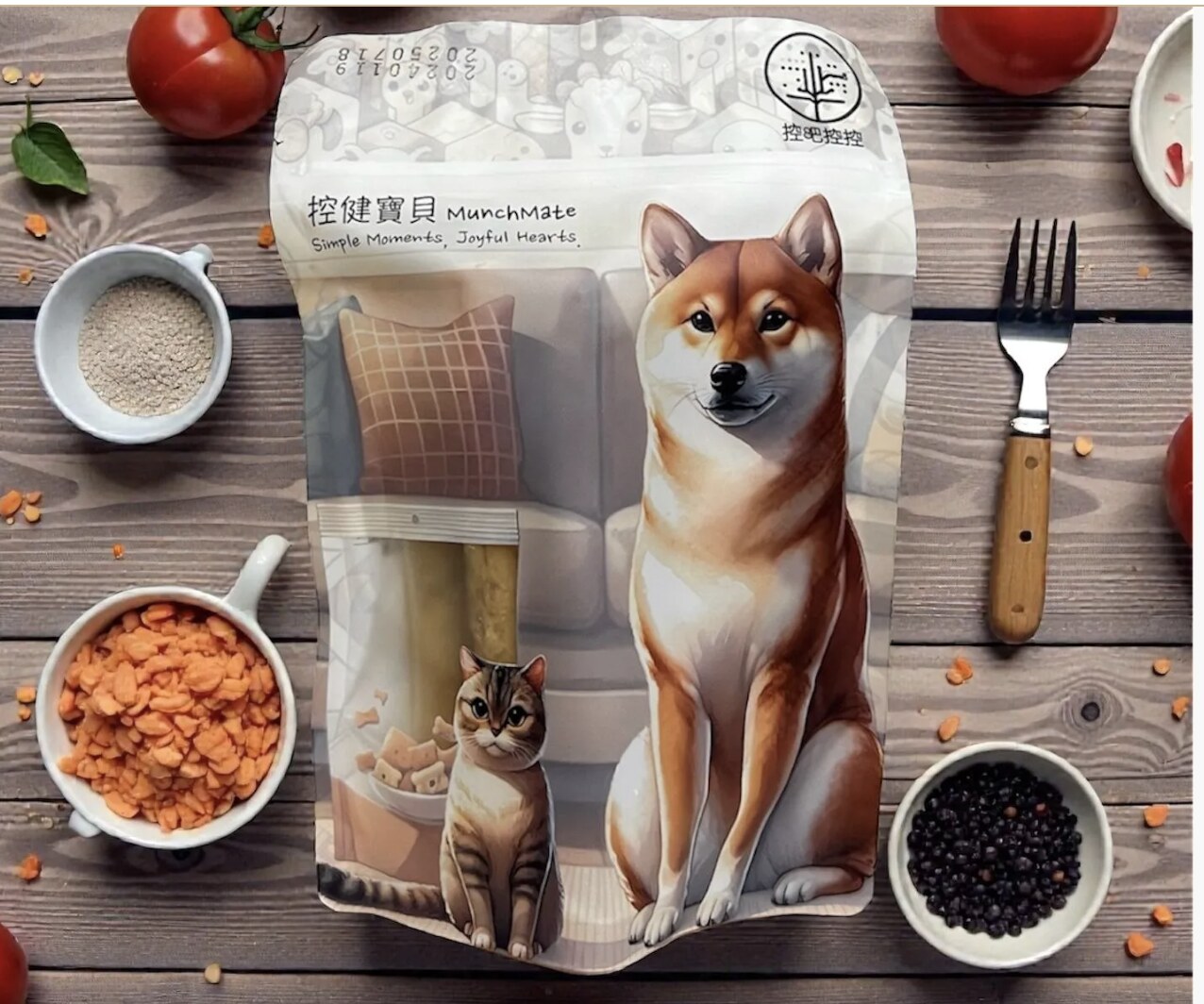 控眼健康纖肉棒包裝與天然食材